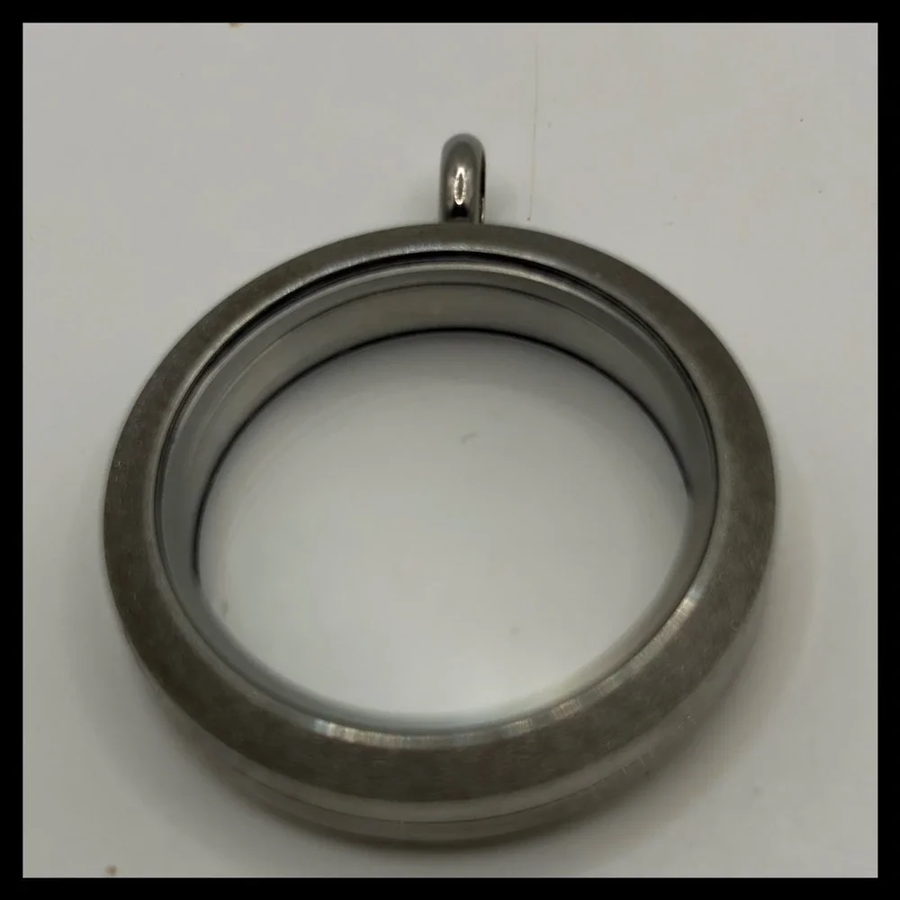 Origami Owl Floating Locket Pendant Womens Large Silver Stainless Steel Memory